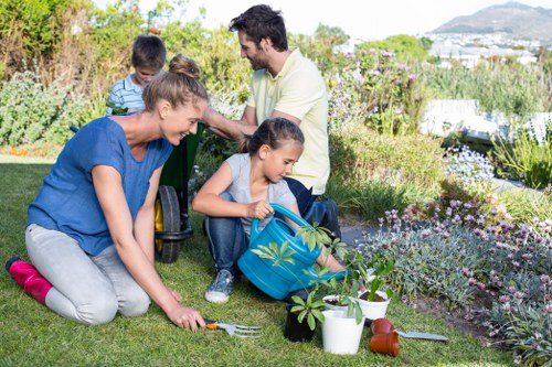 Gardener discussing remedial work plan with a homeowner